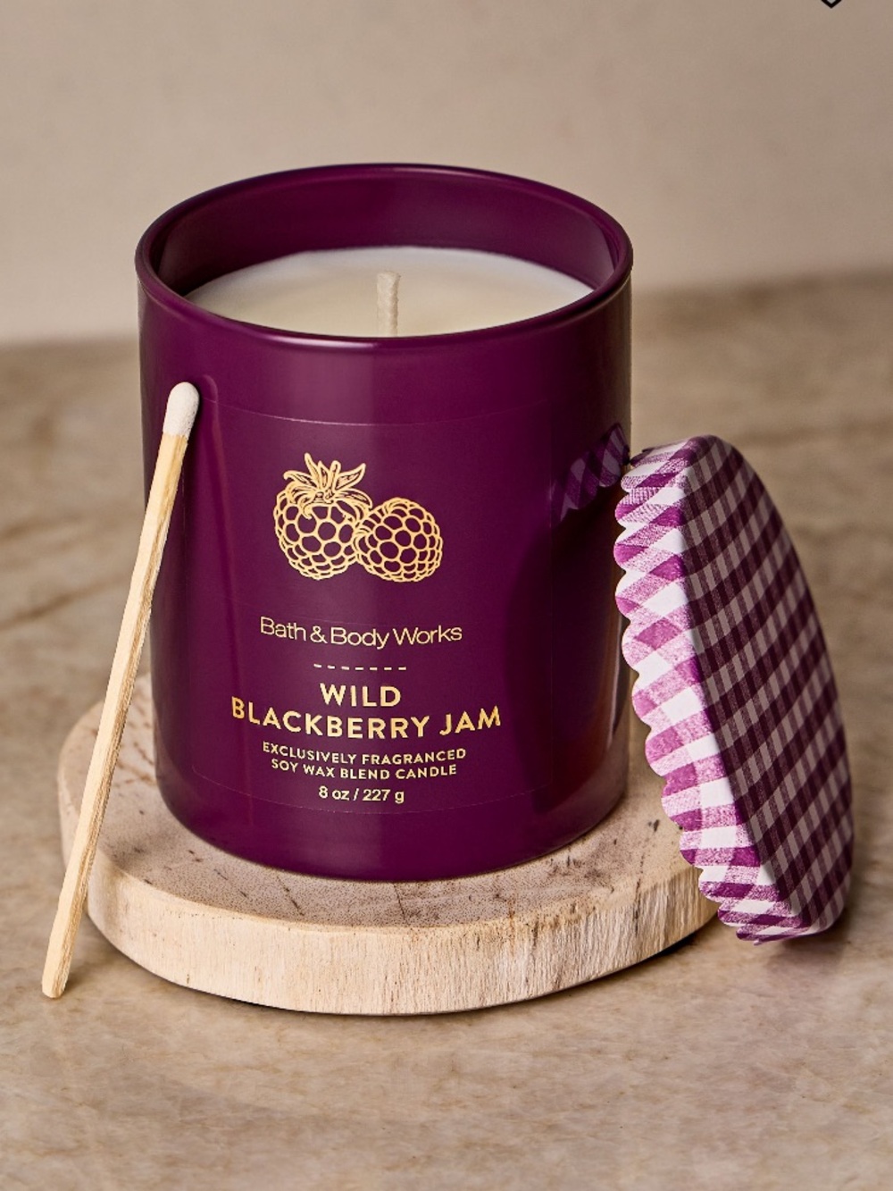 2/$20 “WILD BLACKBERRY JAM” Single Wick Candle by B&BW, 8 oz / 227 g, NWT - Picture 4 of 7